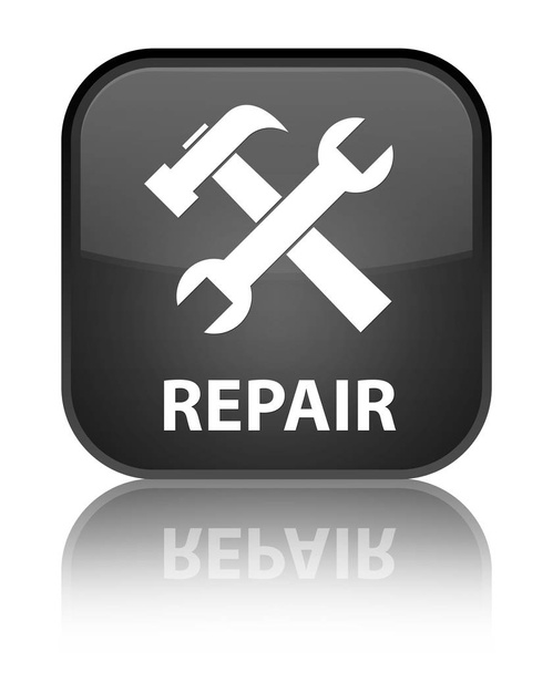 Repair (tools icon) special black square button - Photo, Image