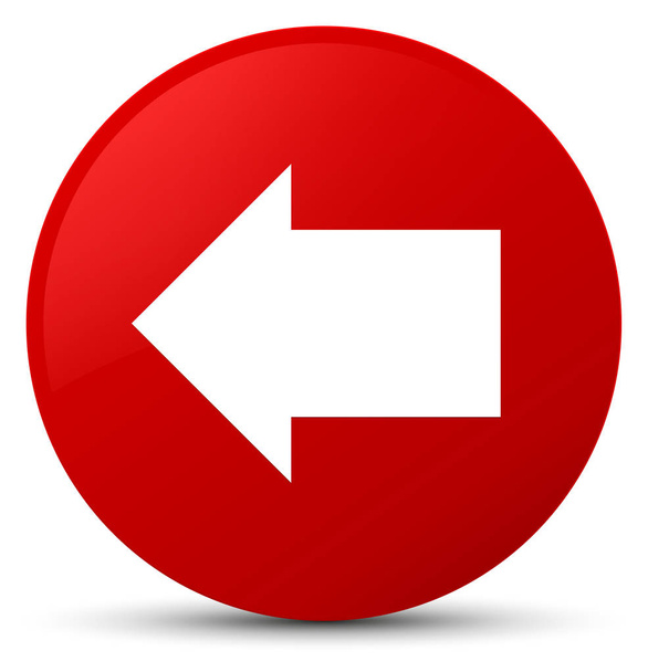 Back arrow icon red round button - Zdjęcie, obraz