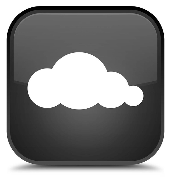 Felhő ikon különleges fekete négyzet gomb - Fotó, kép