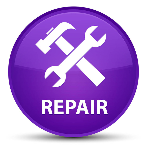 Repair (tools icon) special purple round button - Photo, Image