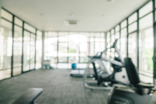 Abstract blur and defocused sport equipment in gym interior - Foto, Bild