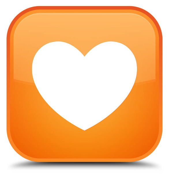 Herz Symbol spezielle orange quadratische Taste - Foto, Bild