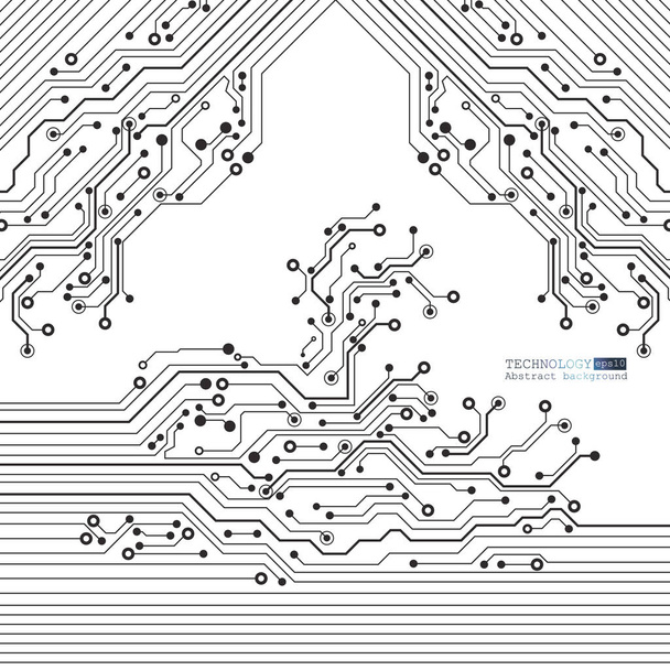 Vector circuit board illustration. Abstract technology - Vector, Image