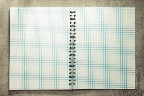 old checked notebook - Foto, Bild