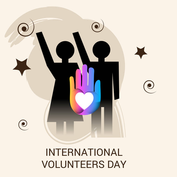 International Volunteer Day. - ベクター画像