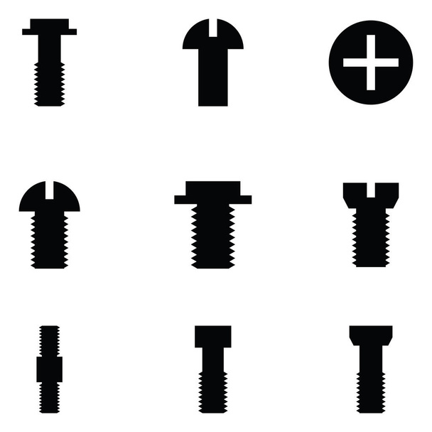 el conjunto de iconos de tornillo
 - Vector, Imagen