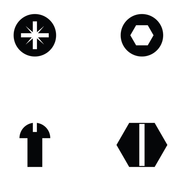el conjunto de iconos de tornillo
 - Vector, Imagen