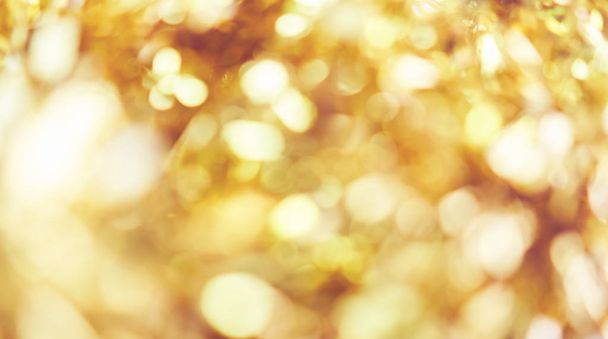 verschwimmen Hintergrund der goldenen Farbe Bokeh Licht, beliebt in der allgemeinen Festival. Machen Sie das Luxus-Image in Ihrem Werkstück. - Foto, Bild