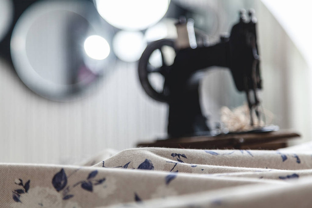 Hand sewing machine closeup - Foto, Imagem