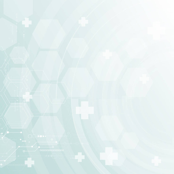 Abstracte medische gezondheidszorg logo pictogramachtergrond ontwerp innovatie concept - Vector, afbeelding