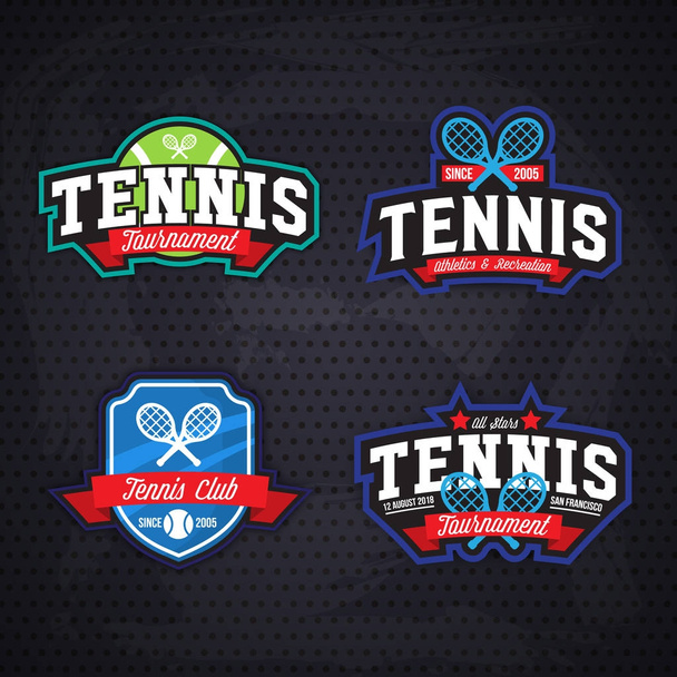 テニスのロゴのデザイン テンプレート - ベクター画像