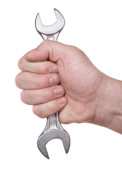 Mão, chave inglesa
 - Foto, Imagem