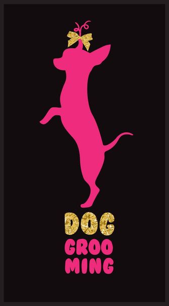 Logo für Hundefriseursalon. Hund Schönheitssalon-Logo. Salon für Haustierpflege. - Vektor, Bild