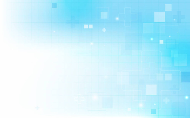 Abstract rectangles digital hi tech concept on soft blue background - Vector, Image