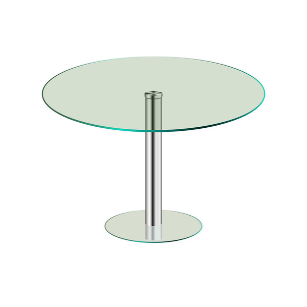 Table en verre moderne isolée sur fond blanc. Illustration vectorielle
 - Vecteur, image