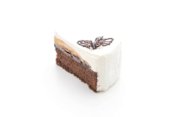banoffee cake on white background - Photo, Image