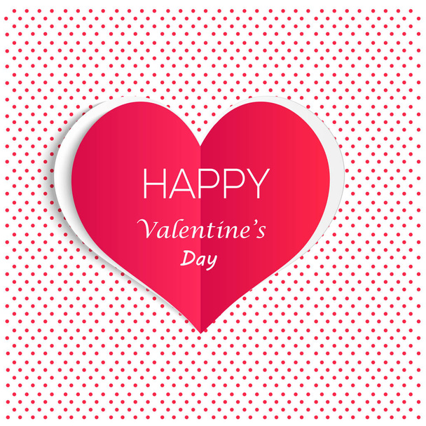 Carte Saint-Valentin avec coeur en papier et fond rose. Illustration vectorielle
 - Vecteur, image