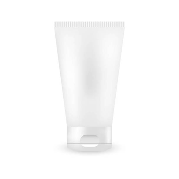 White blank tube of cream, gel. Mock up cosmetic package. Vecto - Vector, Image