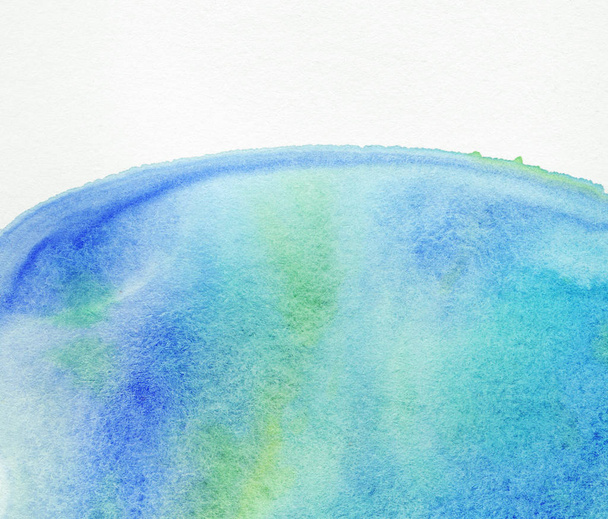 上にテキストの抽象的な青、塗装の光漏れ水彩背景 - 写真・画像
