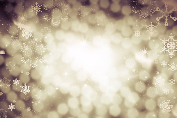 abstract Christmas background with holiday lights and copy space - Photo, Image