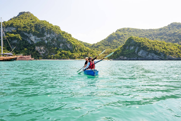 Travel by boat with a kayak - Photo, Image