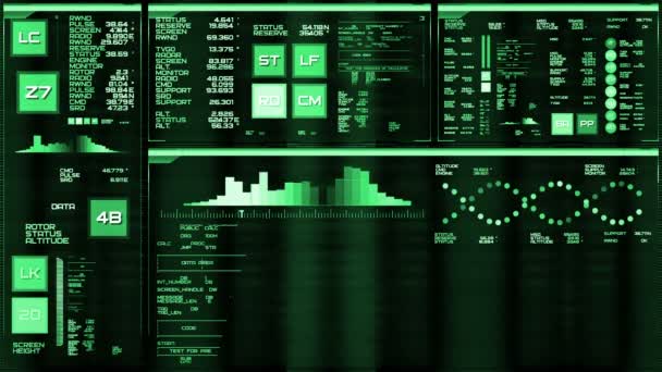 Interface futuriste vert profond / Écran numérique / HUD
 - Séquence, vidéo