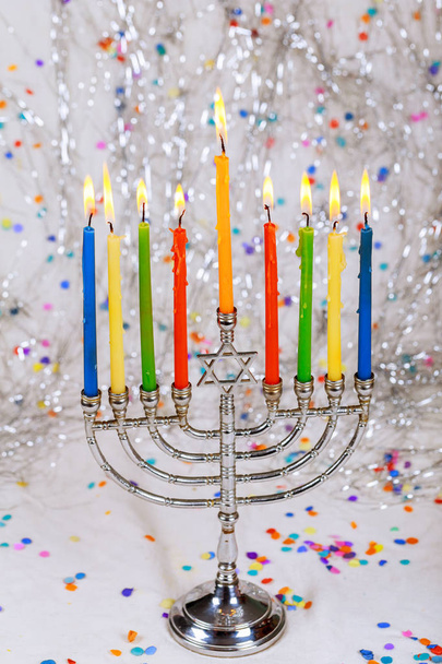 Fiesta judía, símbolo de fiesta Hanukkah, el Festival Judío de las Luces
 - Foto, Imagen