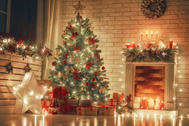room decorated for Christmas - Photo, image