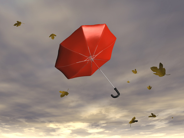 Раздувающийся на ветру зонтик
 - Фото, изображение