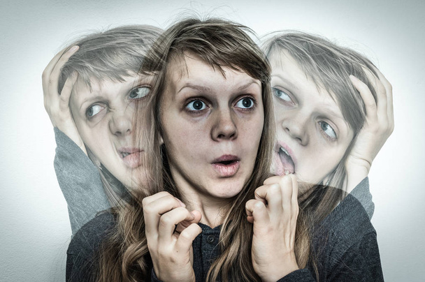 Woman with split personality suffers from schizophrenia - Photo, Image