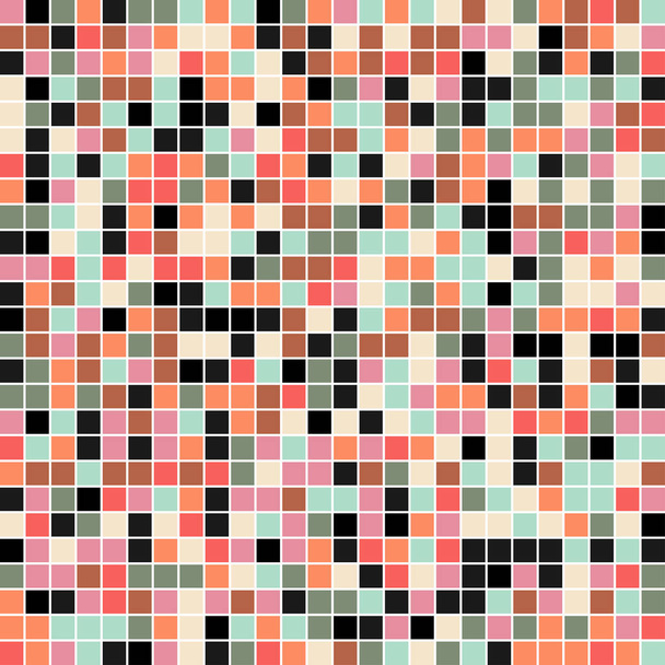 quadratische Mosaik-Farbpalette. Farbkombination Harmonie  - Vektor, Bild