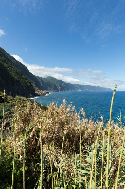 View of the Northern coastline of Madeira, Portugal, in the Sao Vicente area  - Foto, Bild