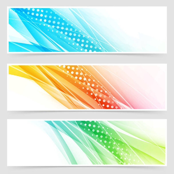 Bright modern dotted headers - Vector, afbeelding