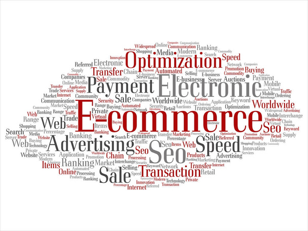 εννοιολογική ηλεκτρονικές πωλήσεις E-commerce - Διάνυσμα, εικόνα