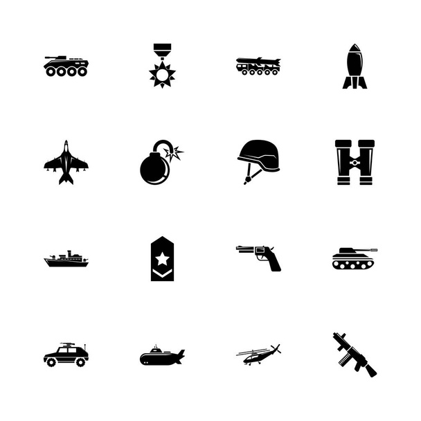 Военные - плоские векторные иконы
 - Вектор,изображение