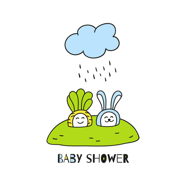 Baby shower card - Vector, Image