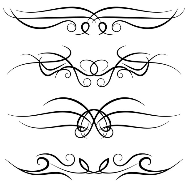 Set of vintage decorative curls, swirls, monograms and calligraphic borders - Wektor, obraz