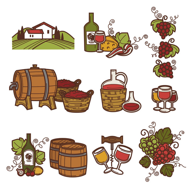 Design emblema del vino
 - Vettoriali, immagini