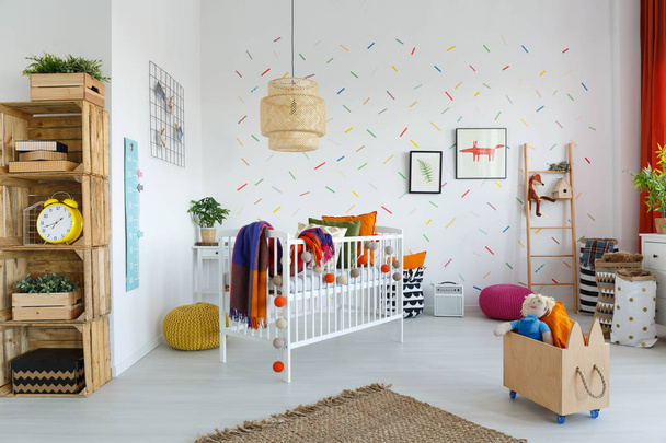 Eco furniture in child's room - 写真・画像