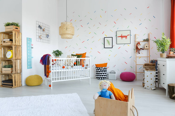 Lamp in child's bedroom interior - Fotoğraf, Görsel