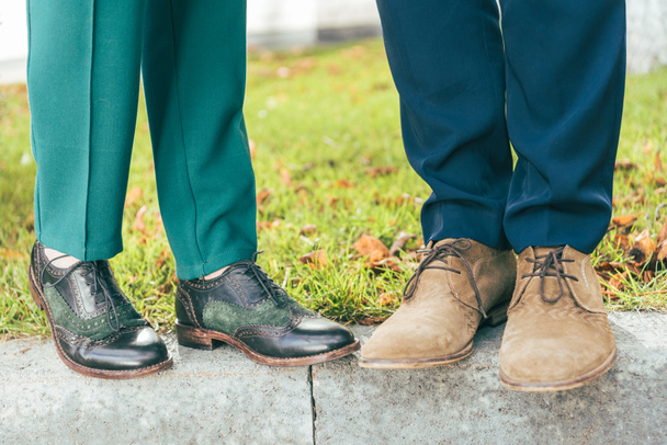 couple in leather shoes - Φωτογραφία, εικόνα