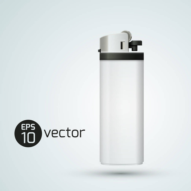 White Isolated Realistic Gas Lighter - Vector, Imagen