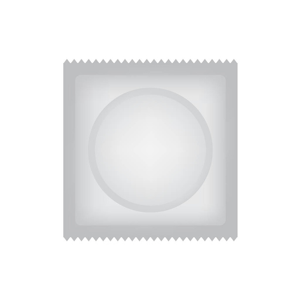 condoom pakket pictogram-vector illustratie - Vector, afbeelding