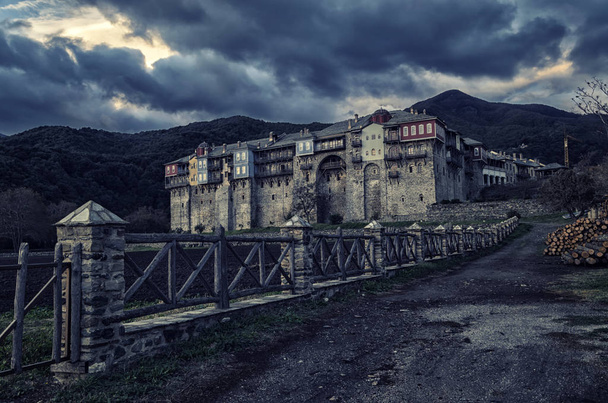 Klášter Iviron na hoře Athos, Chalkidiki, Řecko - Fotografie, Obrázek