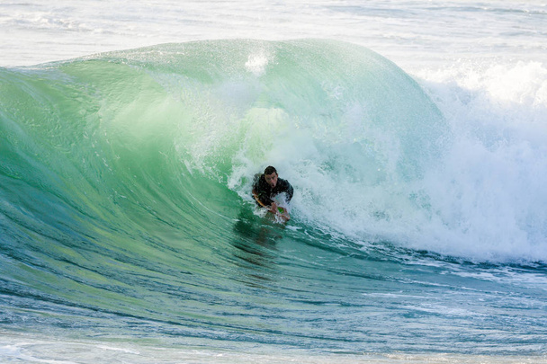 Bodyboarder surfing ocean wave - Photo, Image