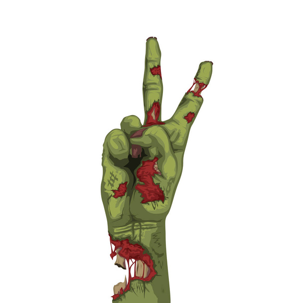 green color zombie hand - Vetor, Imagem