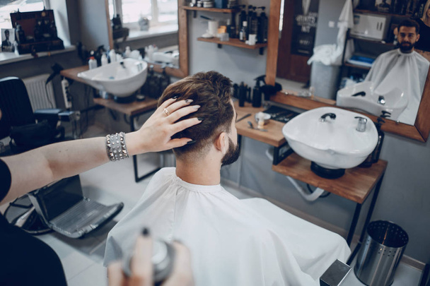 guy in the barbercos - Photo, image