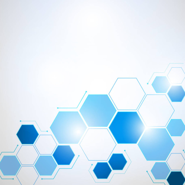 Abstract Technology hexagon background - Vector, Image