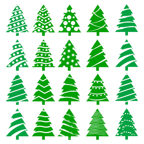 Set di alberi di Natale di colore diverso. Vettore
 - Vettoriali, immagini