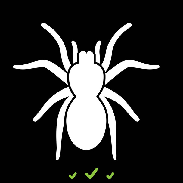 Spider or tarantula it is white icon . - Vector, Image